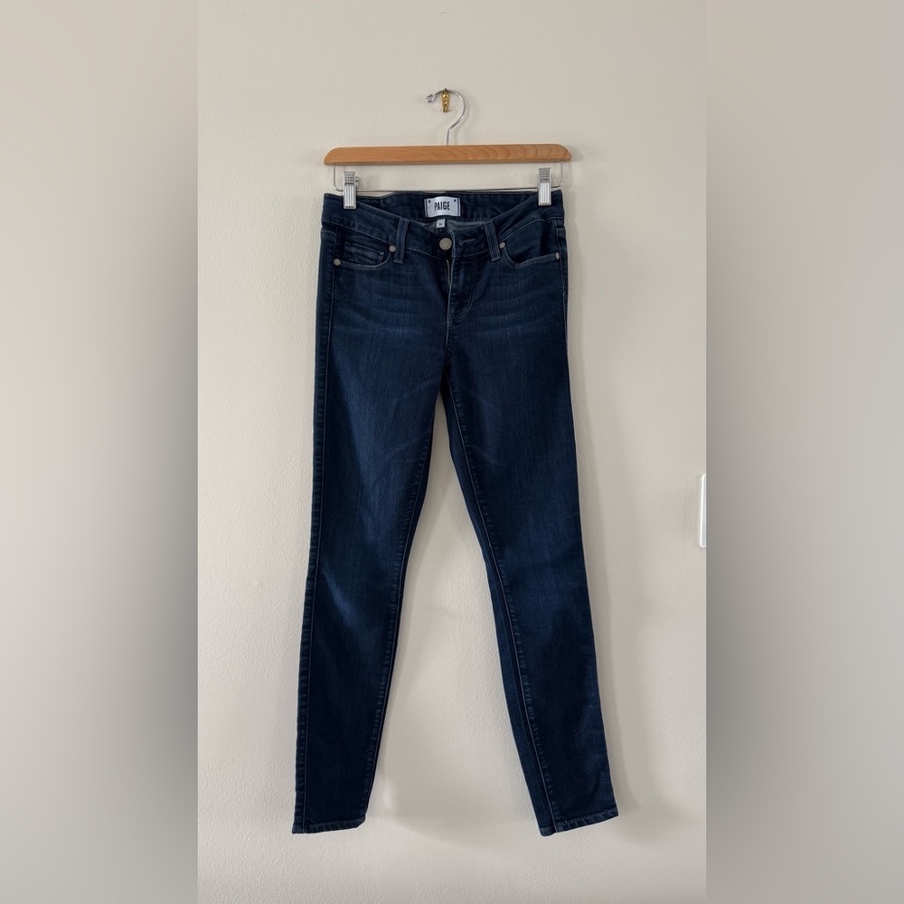 Paige - Verdugo Ultra Skinny - Dark Blue Women's Stretch Jeans